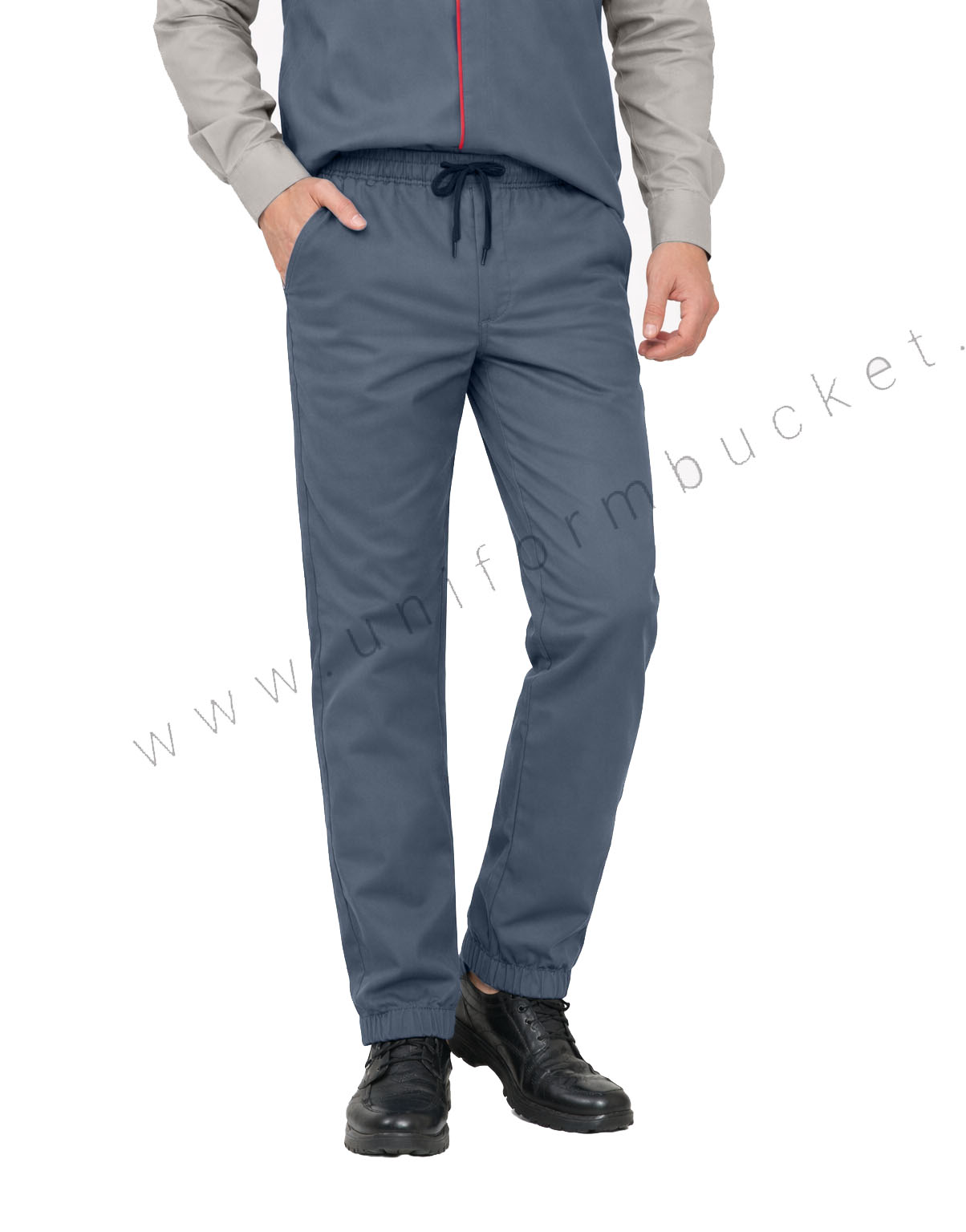 Male Workwear Dark Grey Trouser view 1